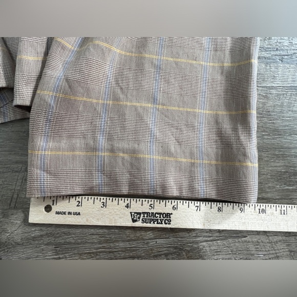 NWT A.L.C. Linen Blend Straight-Leg Pants in Tawny Plaid - Picture 6 of 10